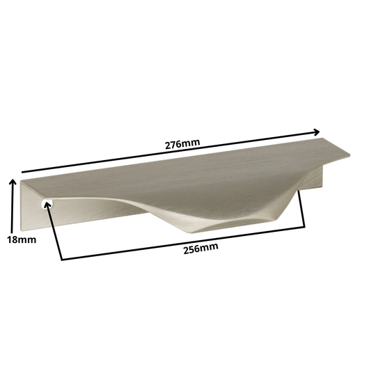 Mango de perfil redondo Edge Grip UA04 de 256 mm (longitud total de 276 mm) - Acero inoxidable cepillado