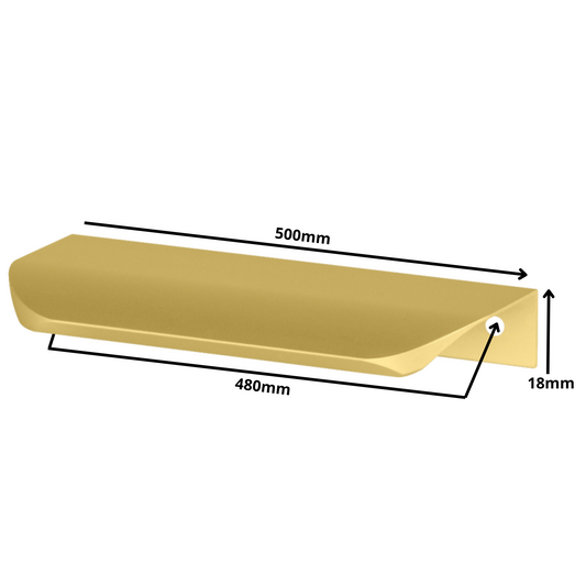 Mango de perfil redondo Edge Grip UA02 de 480 mm (longitud total de 500 mm) - Oro