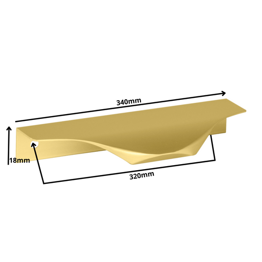 Mango de perfil redondo Edge Grip UA04 de 320 mm (longitud total de 340 mm) - Oro