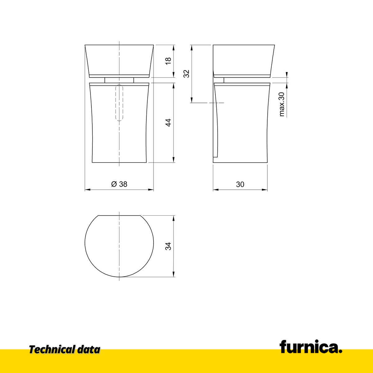 Soporte de vidrio y plato cilíndrico - Acero inoxidable (2) – Furnica