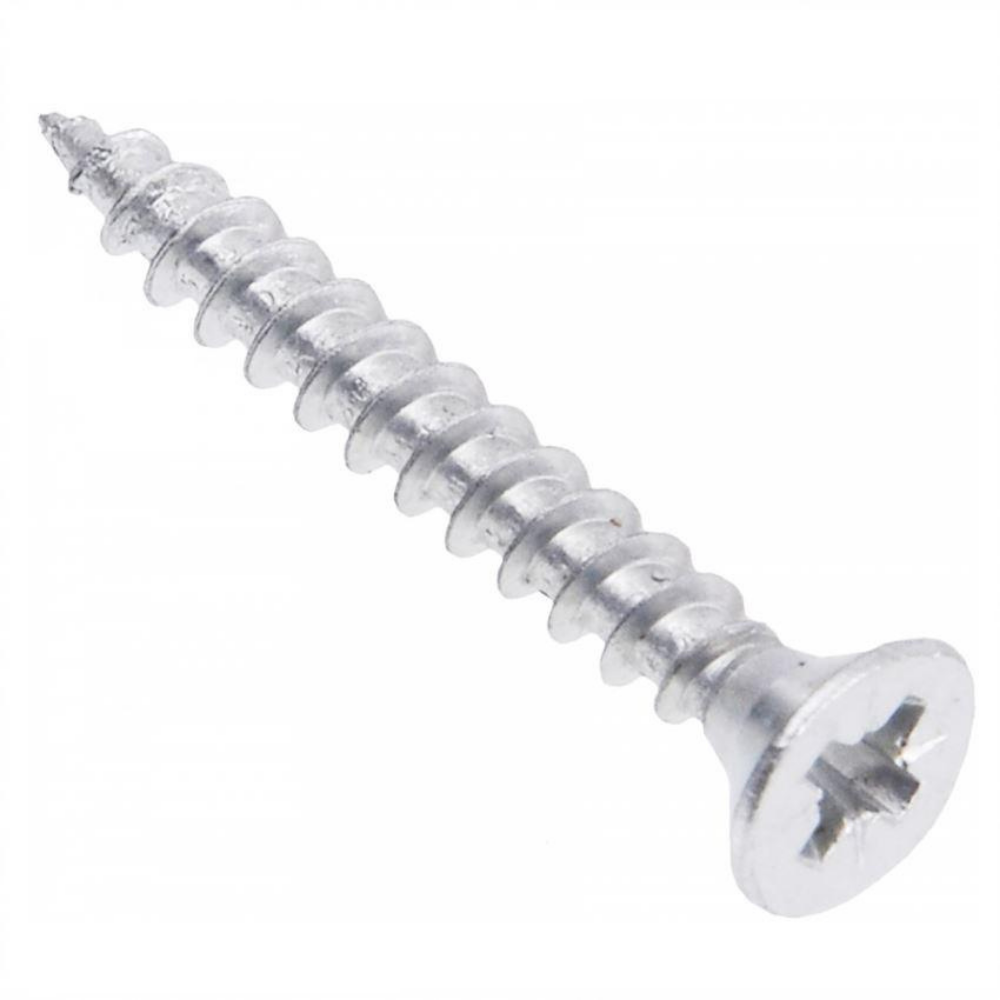 Tornillos para madera PZ2 4,0x45 mm zinc blanco - 100 unidades