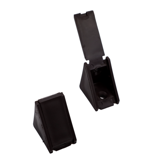 Soportes de esquina para gabinetes de plástico - Negro - 1000 piezas (2) – Furnica