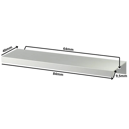 Mango de perfil redondo Edge Grip FE06 de 64 mm (longitud total de 84 mm) - Electropulido