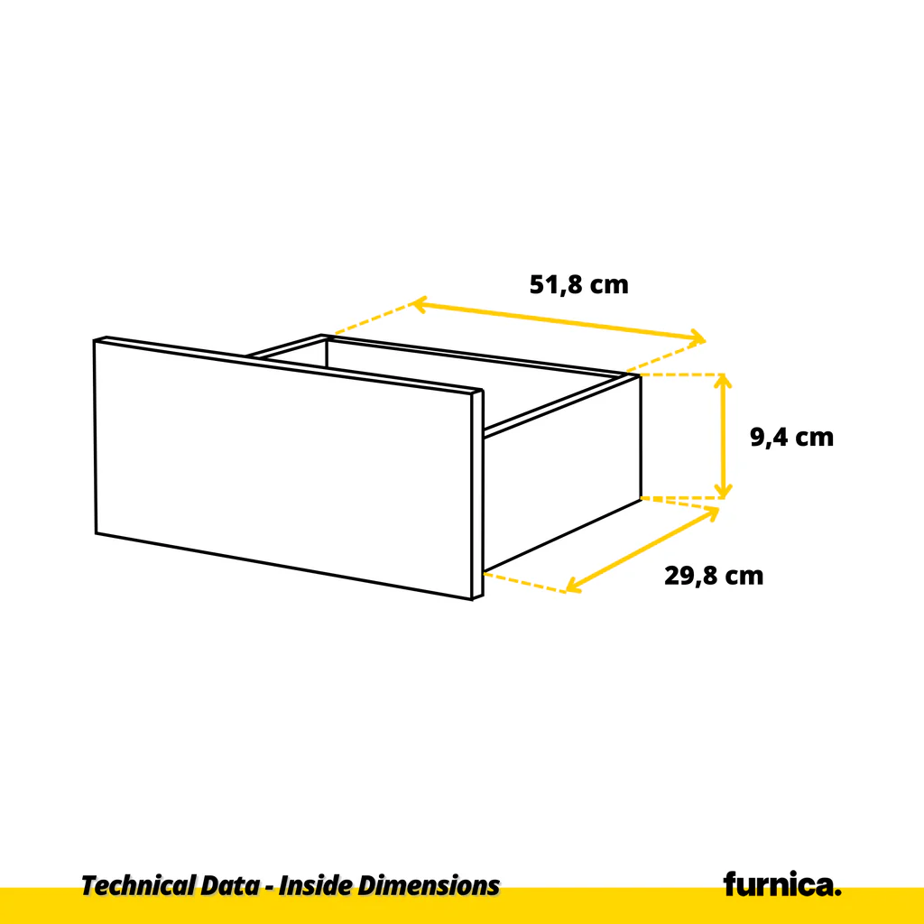 GABRIEL - Cómoda de 8 cajones - Armario de almacenamiento para dormitorio - Roble Wotan / Blanco Mate A92cm A120cm P33cm