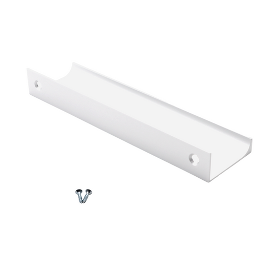 Mango de perfil de agarre Edge de 128 mm (longitud total de 148 mm) - Blanco (2) – Furnica