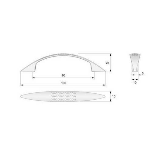 Asa de mueble 96mm UZ01 - Cromo (2) – Furnica