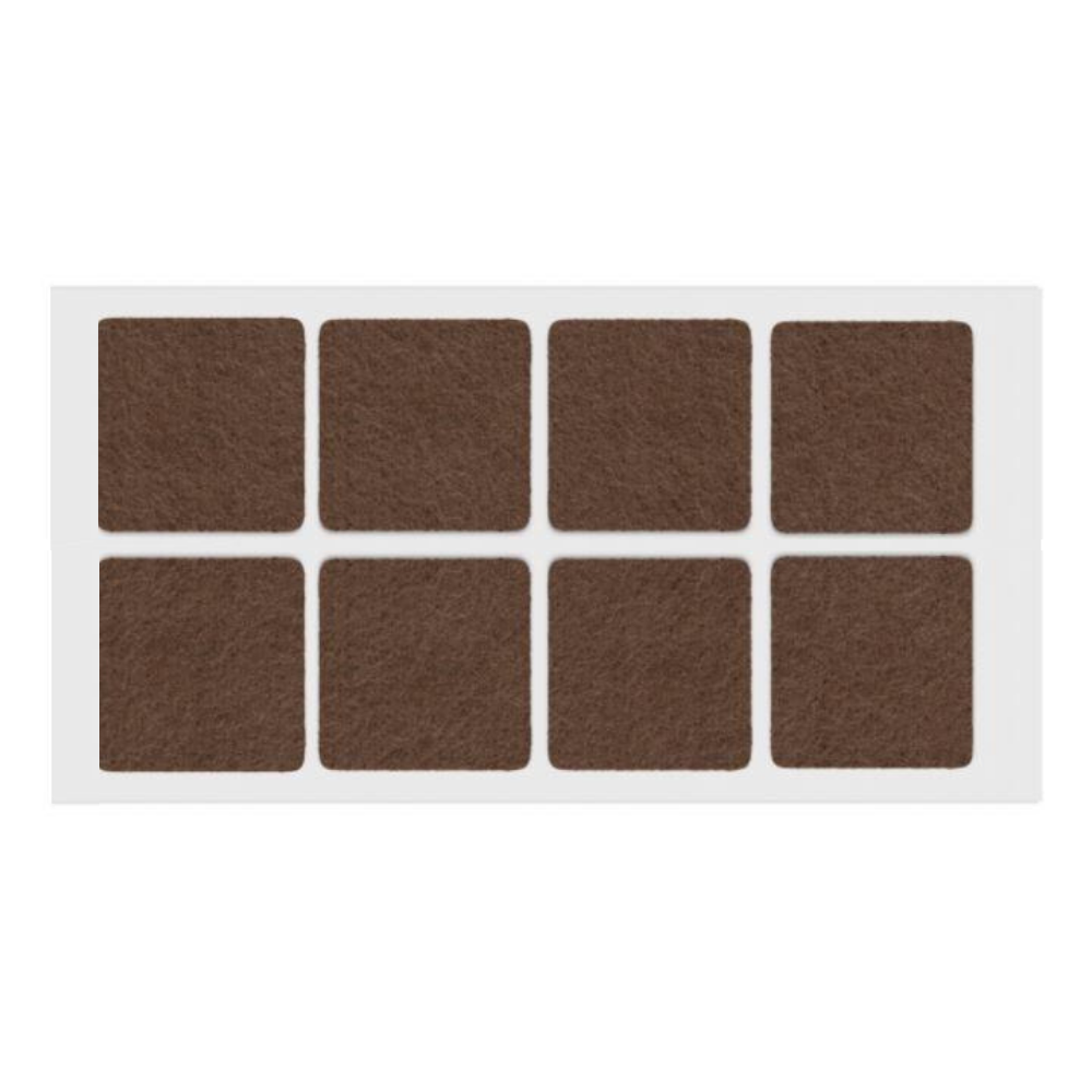 Almohadilla de fieltro autoadhesiva de 50x50mm - Marrón – Furnica