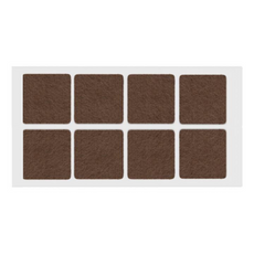 Almohadilla de fieltro autoadhesiva de 50x50mm - Marrón