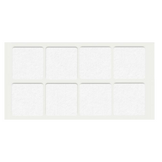 Almohadilla de fieltro autoadhesiva de 50x50mm - Blanco