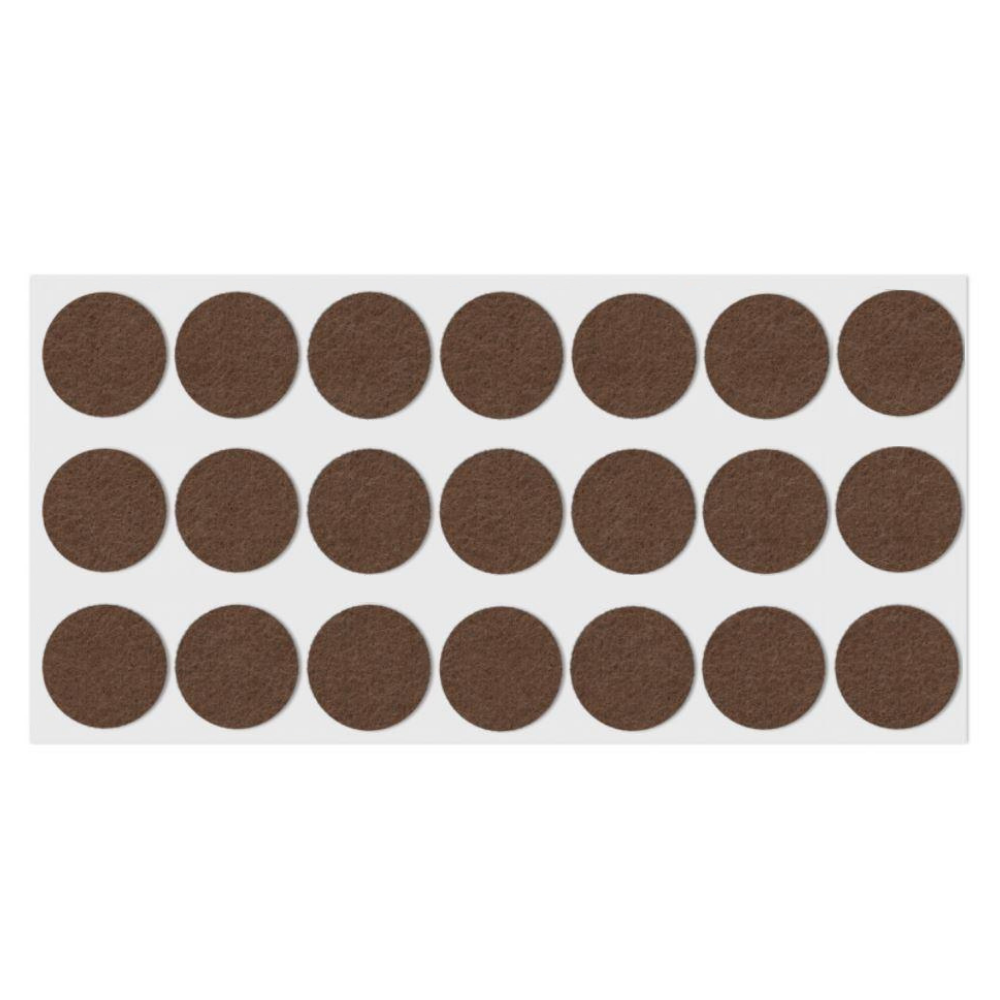 Almohadilla de fieltro autoadhesiva Ø30mm - Marrón – Furnica