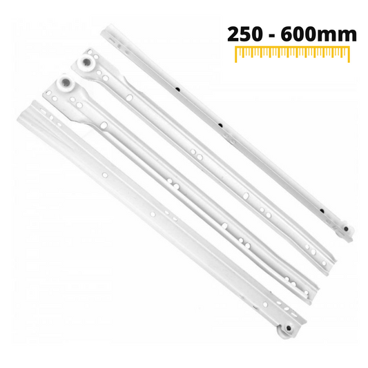 Conjunto de diapositivas de rodillos POM blanco (2) – Furnica