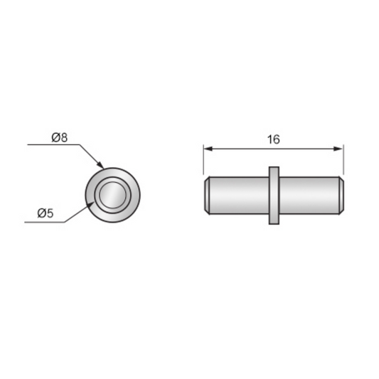 Pasador de soporte de estante Ø5mm (100 piezas) (2) – Furnica