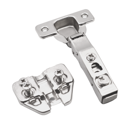 Bisagra de cierre suave en 3D, placa de montaje H0 con tornillos EURO, puertas con solapamiento (2) – Furnica