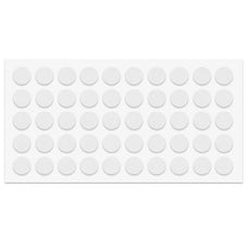 Topes para puertas de armario - autoadhesivos - 10mm - Blanco - 50 piezas