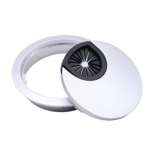 Pasacables de metal con orificio de goma - Plata Ø60mm (2) – Furnica