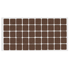 Almohadilla de fieltro autoadhesiva de 20x20mm - Marrón