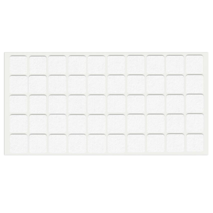 Almohadilla de fieltro autoadhesiva de 20x20mm color blanco – Furnica