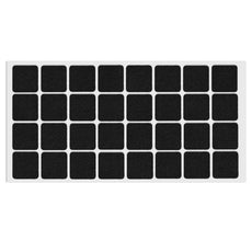 Almohadilla de fieltro autoadhesiva 25x25mm - Negro