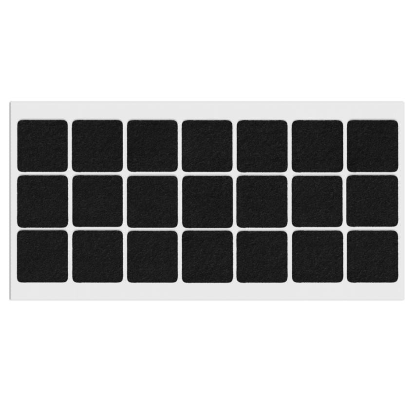 Almohadilla de fieltro autoadhesiva de 30x30mm en color negro – Furnica