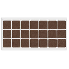Almohadilla de fieltro autoadhesiva de 30x30mm - Marrón