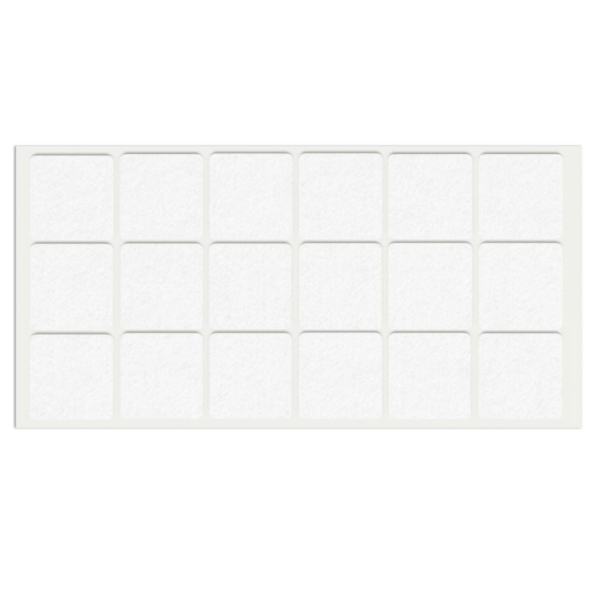 Almohadilla de fieltro autoadhesiva de 35x35mm color blanco – Furnica