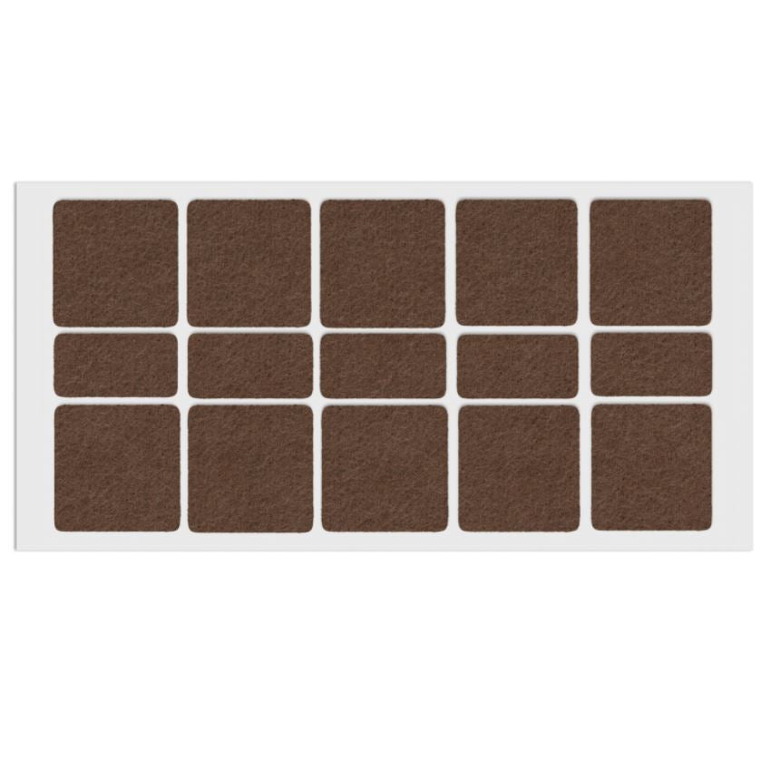Almohadilla de fieltro autoadhesiva de 40x40mm/20x40mm - Marrón – Furnica