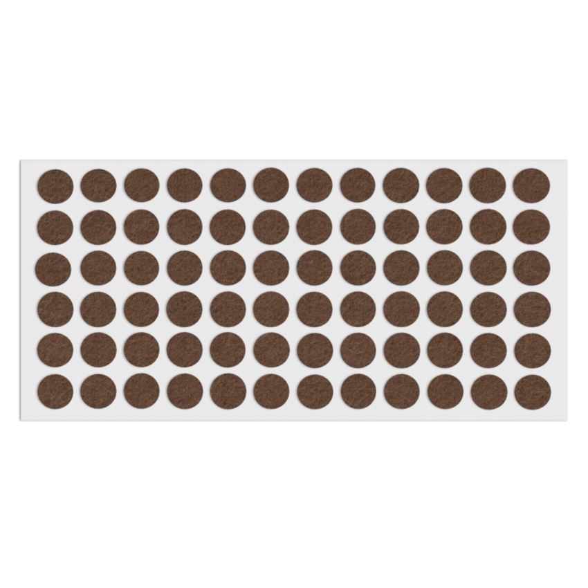 Almohadilla de fieltro autoadhesiva Ø15mm - Marrón – Furnica