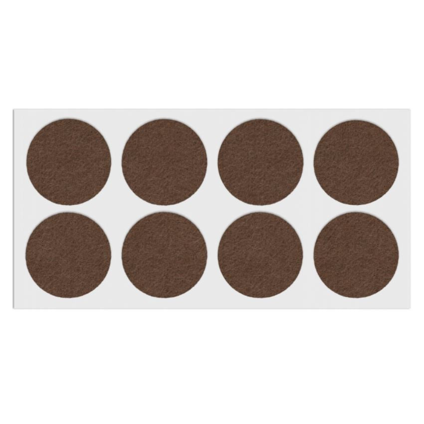 Almohadilla de fieltro autoadhesiva Ø50mm marrón – Furnica