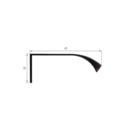 Mango de perfil de OVNI Edge Grip de 128 mm (longitud total de 148 mm) - Acero cepillado (2) – Furnica