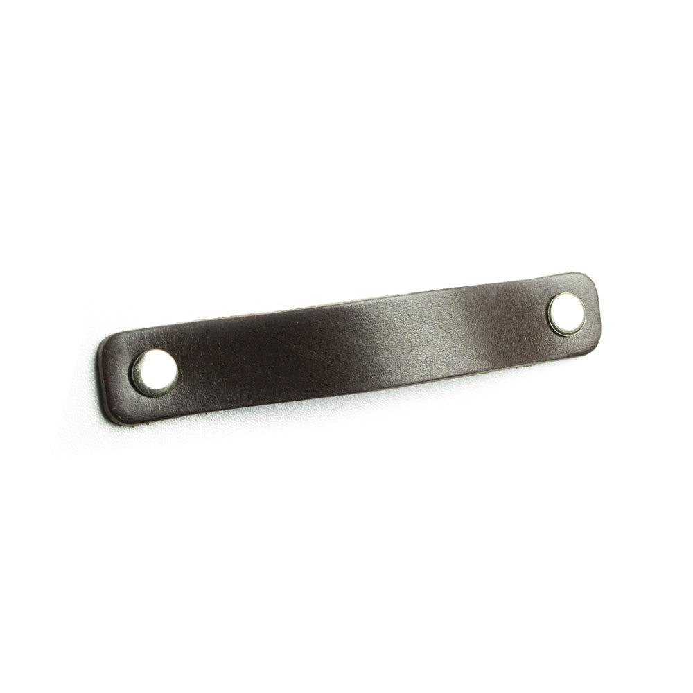 Asa de cuero rectangular de 96 mm / 128 mm / 160 mm – Marrón / Negro – Furnica