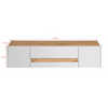 CARLO VII - Conjunto de muebles de salón - Blanco Mate / Roble Wotan