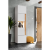 CARLO VII - Conjunto de muebles de salón - Blanco Mate / Roble Wotan