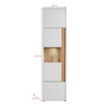 CARLO VII - Conjunto de muebles de salón - Blanco Mate / Roble Wotan