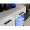 Unidad de pared LAUREN II - Conjunto de muebles de salón - Blanco Mate / Blanco Brillante