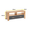 VEGA - Conjunto de muebles de salón - Roble Wotan / Antracita