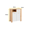 VEGA II - Conjunto de muebles de salón - Roble Wotan / Blanco Mate