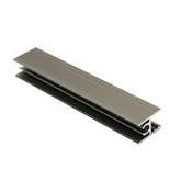 Perfil de aluminio superior horizontal de 10 mm - 560 cm - Anodizado en color champán