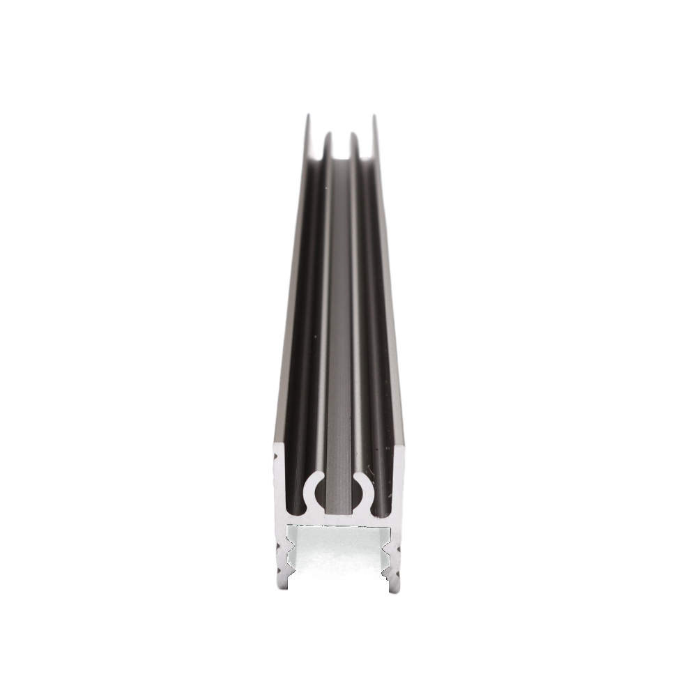 Perfil de aluminio superior horizontal de 10 mm - 560 cm - Anodizado en color champán