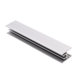 Perfil de aluminio superior horizontal de 10 mm - 560 cm - Anodizado en plata