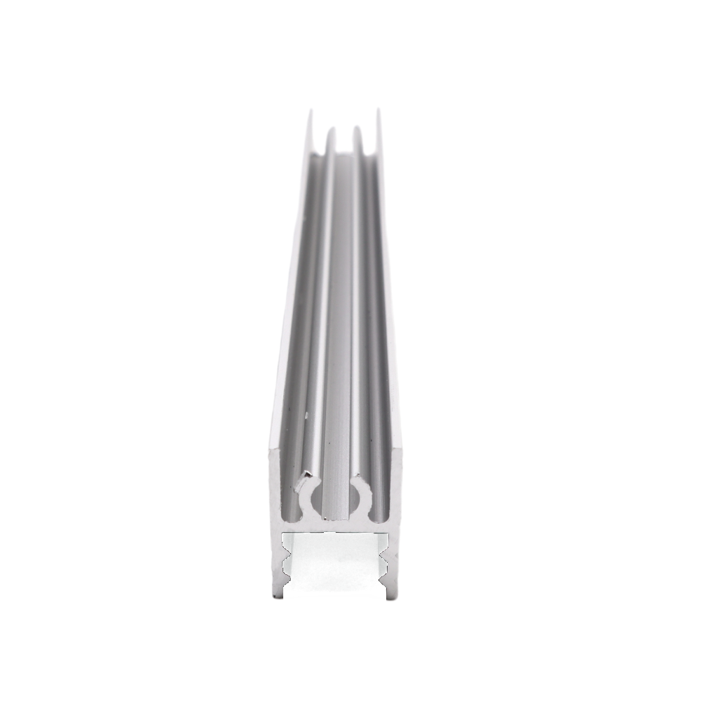 Perfil de aluminio superior horizontal de 10 mm - 560 cm - Anodizado en plata