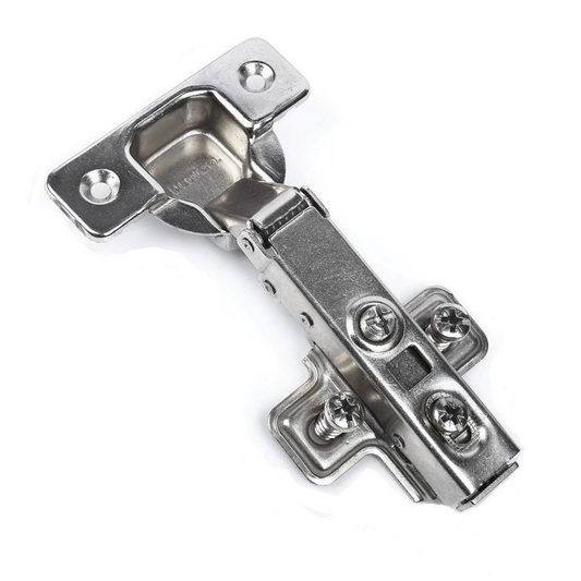 Hinge de cierre suave de 110°, placa de montaje H0 con tornillos EURO, puertas superpuestas – Furnica