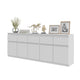 NOAH - Cómoda de 5 cajones y 5 puertas - Armario de almacenamiento para dormitorio - Aparador - Blanco Mate - A75cm A200cm