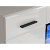 Unidad de pared LAUREN II - Conjunto de muebles de salón - Blanco Mate / Blanco Brillante