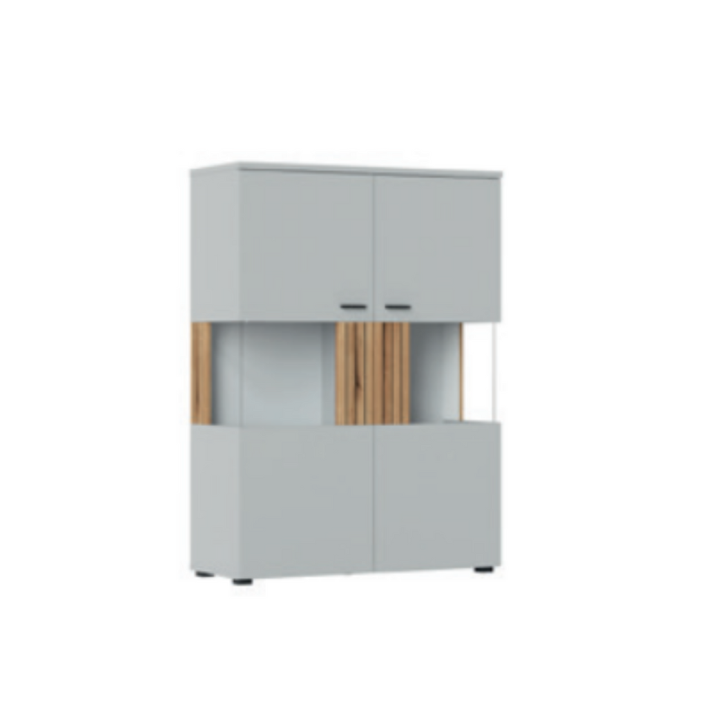 VERO - Conjunto de muebles de salón - Gris Ceniza / Roble Coast Evoke
