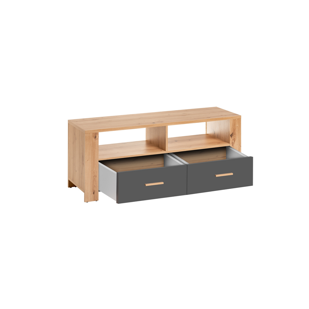 VEGA - Conjunto de muebles de salón - Roble Wotan / Antracita