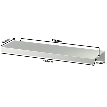Mango de perfil redondo Edge Grip UA06 de 128 mm (longitud total de 148 mm) - Electropulido