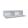 NICOLE - Mueble TV con puerta ancha A38cm A140cm P35cm - Blanco / Antracita Brillante