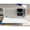 Unidad de pared LAUREN II - Conjunto de muebles de salón - Blanco Mate / Blanco Brillante