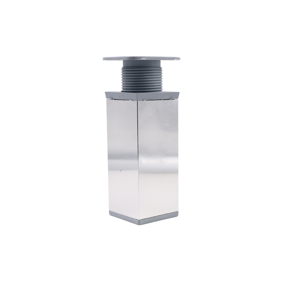 Pata de mueble cuadrada 40x40mm - A100mm - Cromo