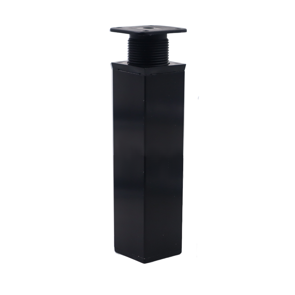 Pata de mueble cuadrada 40x40mm - A150mm - Negro (2) – Furnica